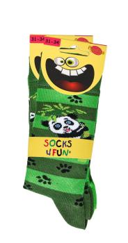 Preview: 6 Paar TippTexx 24 Bambus Kinder Socken Panda
